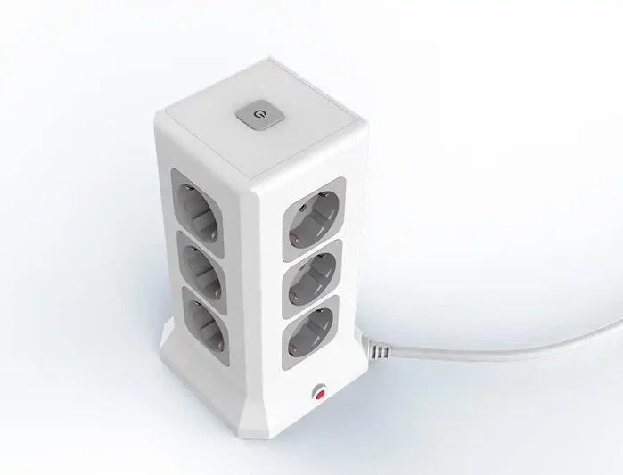 Q-connect Regleta múltiple 16 en 1 con 12 tomas, 3 USB y 1 USB-C, 2 m