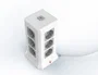 Q-connect Regleta múltiple 16 en 1 con 12 tomas, 3 USB y 1 USB-C, 2 m