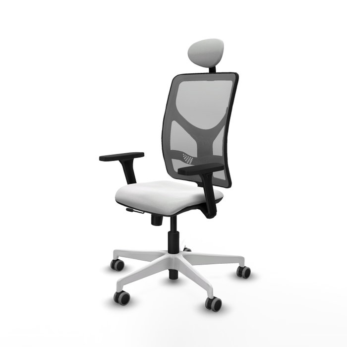 PIQUERAS Y CRESPO Silla de oficina Motilla con mecanismo Sincro/Traslack, Blanco y Gris PIQUERAS Y CRESPO Silla de oficina Motilla con mecanismo Sincro/Traslack, Blanco y Gris