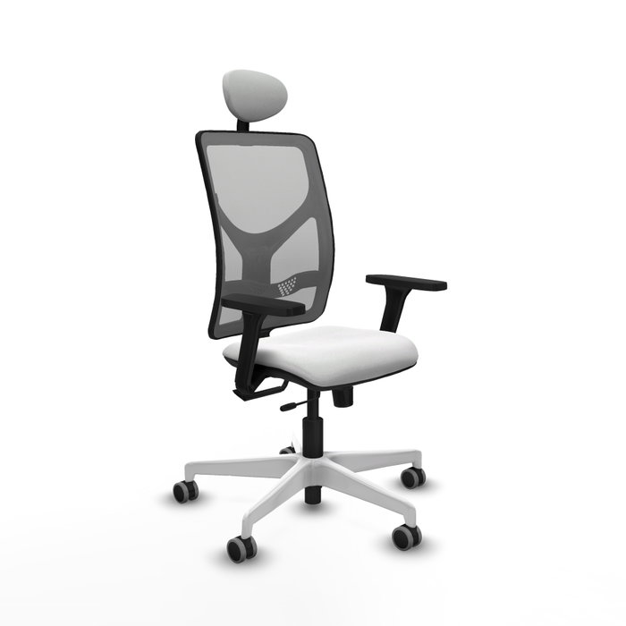 PIQUERAS Y CRESPO Silla de oficina Motilla con mecanismo Sincro/Traslack, Blanco y Gris PIQUERAS Y CRESPO Silla de oficina Motilla con mecanismo Sincro/Traslack, Blanco y Gris