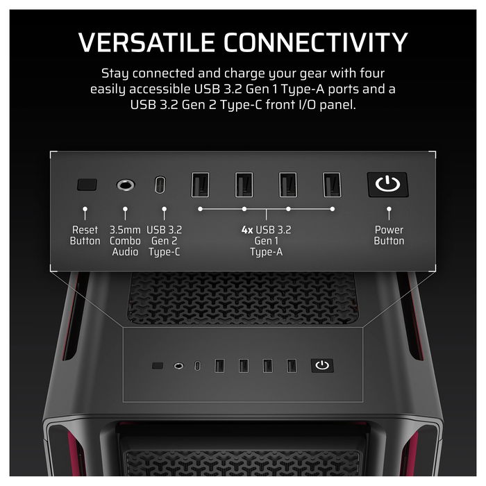 Corsair 5000T LX RGB Midi Tower Vidrio Templado RGB Negro