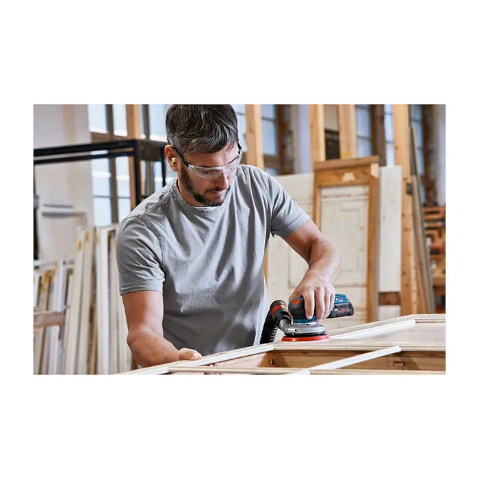 Bosch GEX 18V-125 Professional Lijadora Rotorbital a Batería 125mm con Papel de Lija Velcro Incluido, 6000-10000 RPM, 12000, 20000 OPM