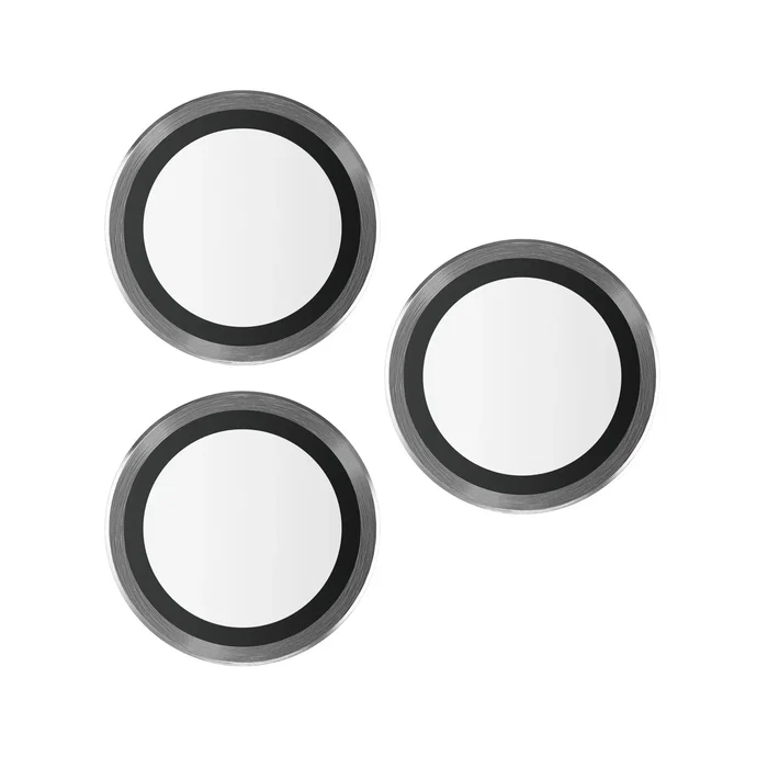 PanzerGlass Hoops Protector de Cámara de Vidrio Templado Negro para iPhone 14 Pro y 14 Pro Max - Aplicación en Seco Anti-huellas
