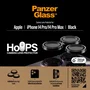 PanzerGlass Hoops Protector de Cámara de Vidrio Templado Negro para iPhone 14 Pro y 14 Pro Max - Aplicación en Seco Anti-huellas