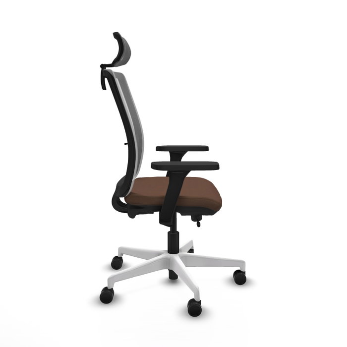PIQUERAS Y CRESPO Silla de oficina Haches con mecanismo Sincro/Traslack Marrón y Gris