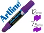 Rotulador Artline EPW-12 Pizarra Vidrio Plástico Exterior Interior Borrable Punta Rectangular Trazo 12 mm Color Violeta