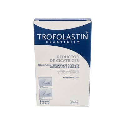 TROFOLASTIN Reductor Cicatriz 5X7,5 Cm 5 Unidades - Tratamiento para Reducir Cicatrices TROFOLASTIN Reductor Cicatriz 5X7,5 Cm 5 Unidades - Tratamiento para Reducir Cicatrices
