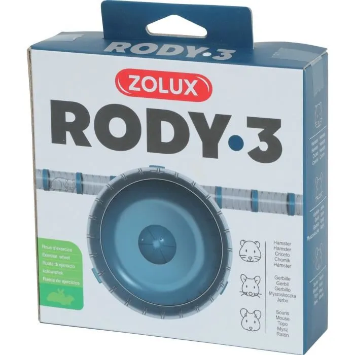 Zolux Rueda de Ejercicio Silenciosa para Pequeños Roedores Compatible con Jaulas Rody3 y Rodylounge - Diámetro 14 cm - Azul Zolux Rueda de Ejercicio Silenciosa para Pequeños Roedores Compatible con Jaulas Rody3 y Rodylounge - Diámetro 14 cm - Azul