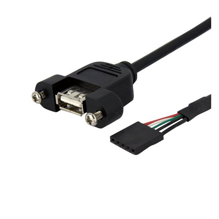 StarTech.com Cable USB 2.0 de montaje en panel a placa base IDC 5 pines, 91 cm, Negro