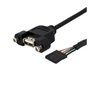 StarTech.com Cable USB 2.0 de montaje en panel a placa base IDC 5 pines, 91 cm, Negro