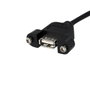 StarTech.com Cable USB 2.0 de montaje en panel a placa base IDC 5 pines, 91 cm, Negro