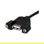 StarTech Cable USB 2.0 0,9 m para Montaje en Panel Hembra A a 5 Pines Placa Base - Negro