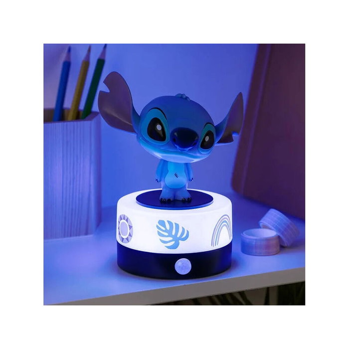PALADONE Protector de Habitación Disney Stitch con Sensor de Movimiento, Sonido, Luz Nocturna y Alarma Luminosa - Funciona con USB y Pilas AAA