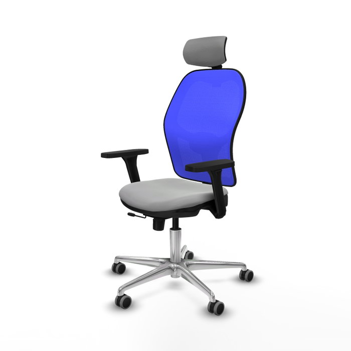 PIQUERAS Y CRESPO Silla de oficina Jorquera Gris claro y Azul PIQUERAS Y CRESPO Silla de oficina Jorquera Gris claro y Azul