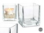 Portavelas Giftdecor de Cristal Transparente, 15x15 cm (Set de 12)