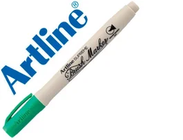 Rotulador Artline Supreme Brush Pintura Base De Agua Punta Tipo Pincel Trazo Variable Verde 12 unidades