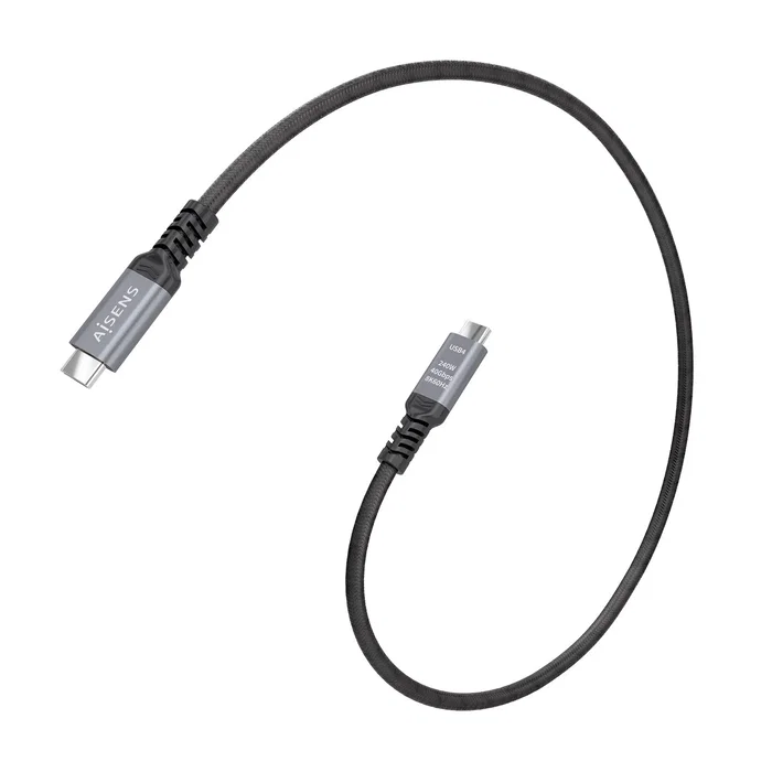 Aisens Cable USB4 Gen3x2 Aluminio 40Gbps 8K@60Hz 0.5m Negro Aisens Cable USB4 Gen3x2 Aluminio 40Gbps 8K@60Hz 0.5m Negro