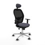 PIQUERAS Y CRESPO Silla de oficina Jorquera con mecanismo Sincro, Gris y Negro