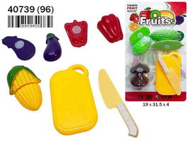 Rama Frutas y Verduras con Velcro Juguete Educativo 19x31,5x4 cm