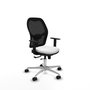 PIQUERAS Y CRESPO Silla de oficina Jorquera con mecanismo Sincro/Traslack Blanco y Negro