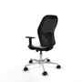 PIQUERAS Y CRESPO Silla de oficina Jorquera con mecanismo Sincro/Traslack Blanco y Negro