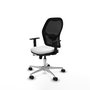PIQUERAS Y CRESPO Silla de oficina Jorquera con mecanismo Sincro/Traslack Blanco y Negro