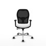 PIQUERAS Y CRESPO Silla de oficina Jorquera con mecanismo Sincro/Traslack Blanco y Negro