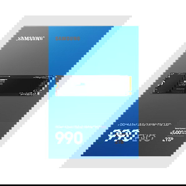 Samsung SSD 990 EVO MZ-V9E2T0BW 2TB M.2 NVMe PCIe 4.0/5.0 hasta 5000 MB/s lectura y 4200 MB/s escritura para PC