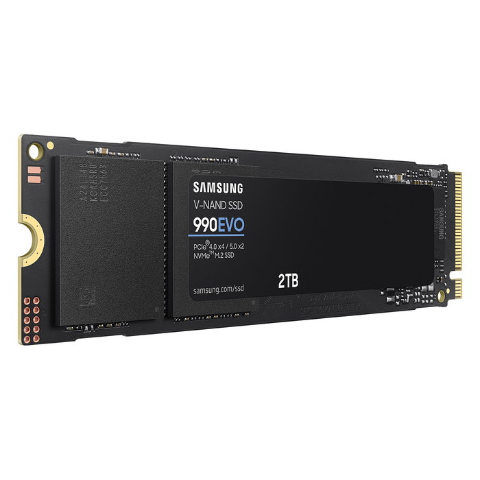 Samsung SSD 990 EVO MZ-V9E2T0BW 2TB M.2 NVMe PCIe 4.0/5.0 hasta 5000 MB/s lectura y 4200 MB/s escritura para PC