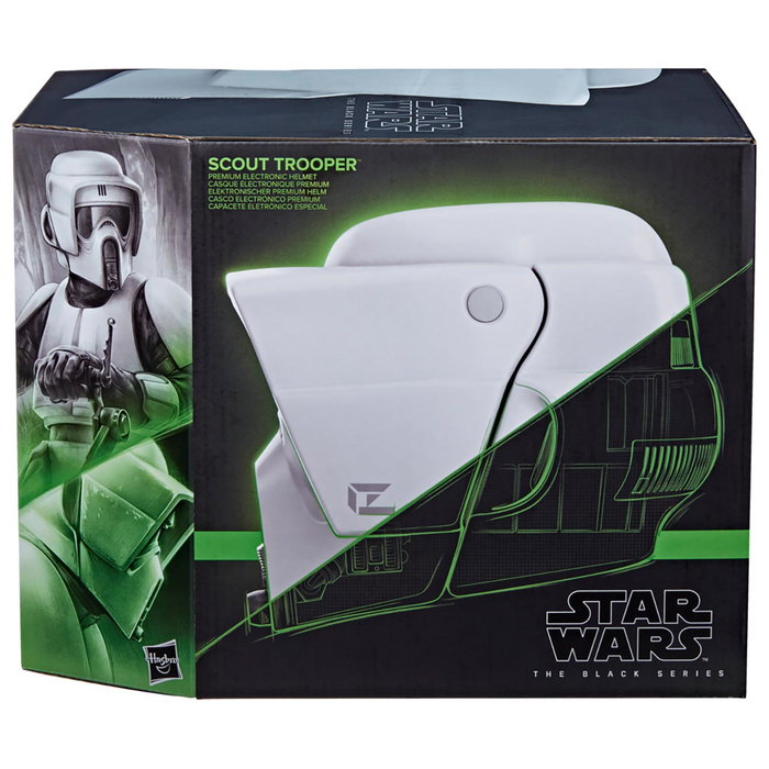 Hasbro Star Wars Casco Electrónico Scout Trooper Black Series Tamaño Real con Distorsión de Voz, +14 Años