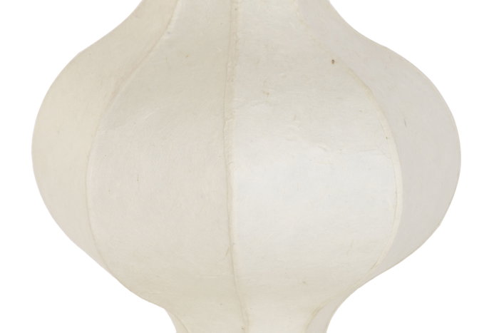 DKD Home Decor Lámpara de Techo de Papel y Acero Blanco Roto 40x40x40,6 cm LED