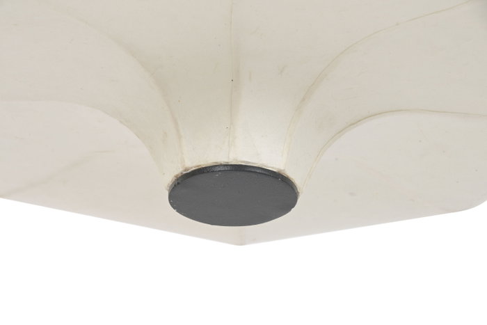 DKD Home Decor Lámpara de Techo de Papel y Acero Blanco Roto 40x40x40,6 cm LED