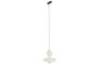 DKD Home Decor Lámpara de Techo de Papel y Acero Blanco Roto 40x40x40,6 cm LED