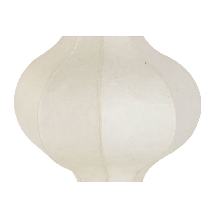 DKD Home Decor Lámpara de Techo de Papel y Acero Blanco Roto 40x40x40,6 cm LED