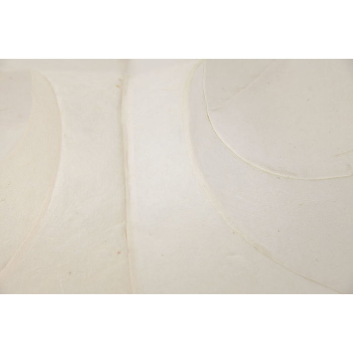 DKD Home Decor Lámpara de Techo de Papel y Acero Blanco Roto 40x40x40,6 cm LED