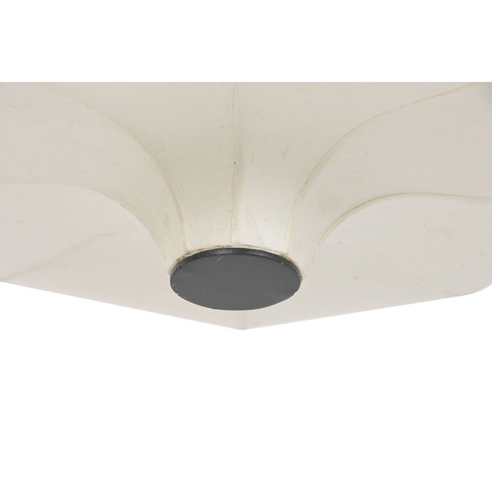 DKD Home Decor Lámpara de Techo de Papel y Acero Blanco Roto 40x40x40,6 cm LED