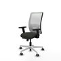 PIQUERAS Y CRESPO Silla de oficina Zulema con mecanismo Sincro/Traslack, Negro y Blanco