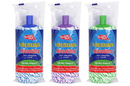 Supernet Fregona Hilo Trenzado Microfibra 150Gr, 12 cm ancho, 6 cm alto, 29 cm largo (12 Unidades)