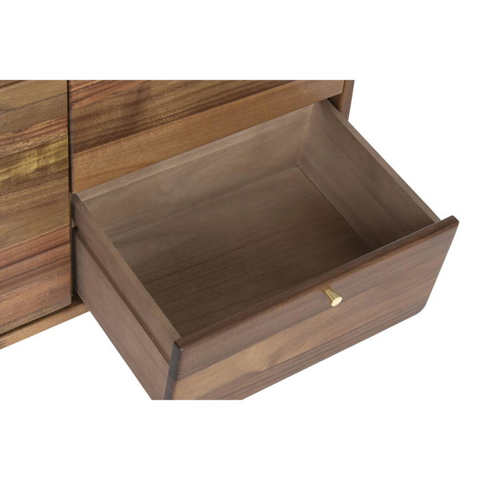 DKD Home Decor Mueble TV Acacia y Metal 141 x 55 x 32 cm