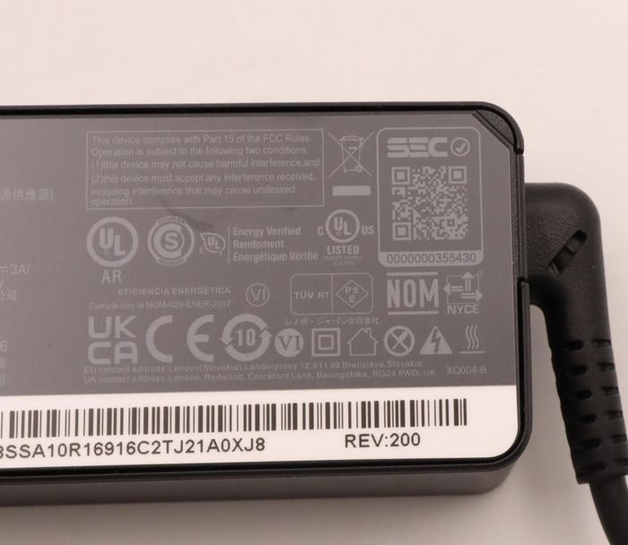 Lenovo Adaptador de CA USB-C 45W PD 3.0 para Laptop