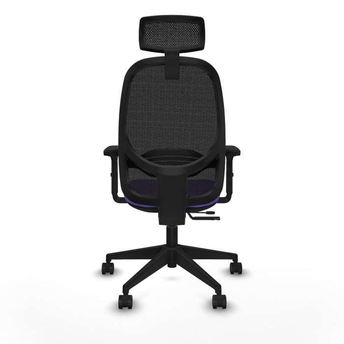 PIQUERAS Y CRESPO Silla de oficina Cilanco con mecanismo Sincro/Traslack, Lila y Negro