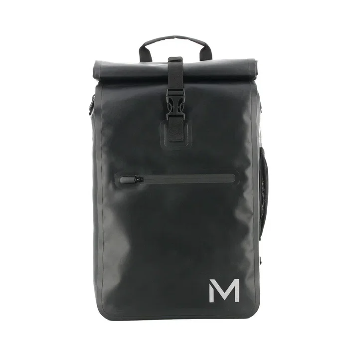 Mobilis 070001 Mochila de Ciclismo 25L Impermeable Lona Alquitranada para Portátil 15.6" Unisex Negro