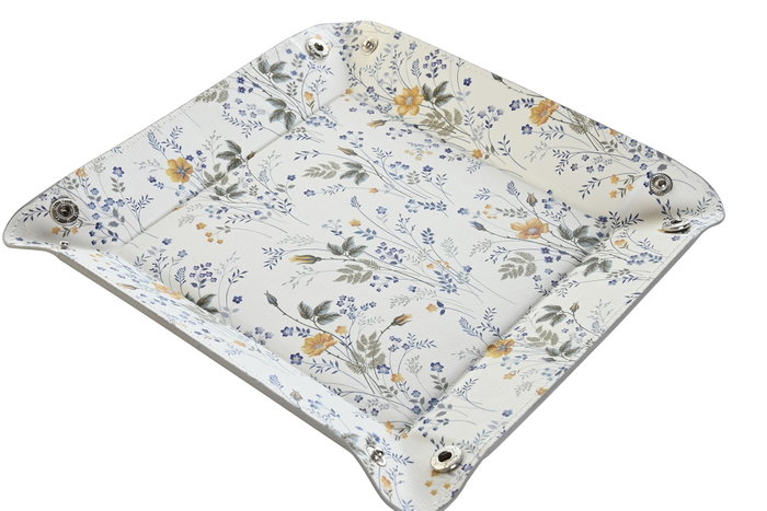 DKD Home Decor Bandeja Vaciabolsillos PU Colección Tierra Surtido de 2