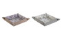 DKD Home Decor Bandeja Vaciabolsillos PU Colección Tierra Surtido de 2