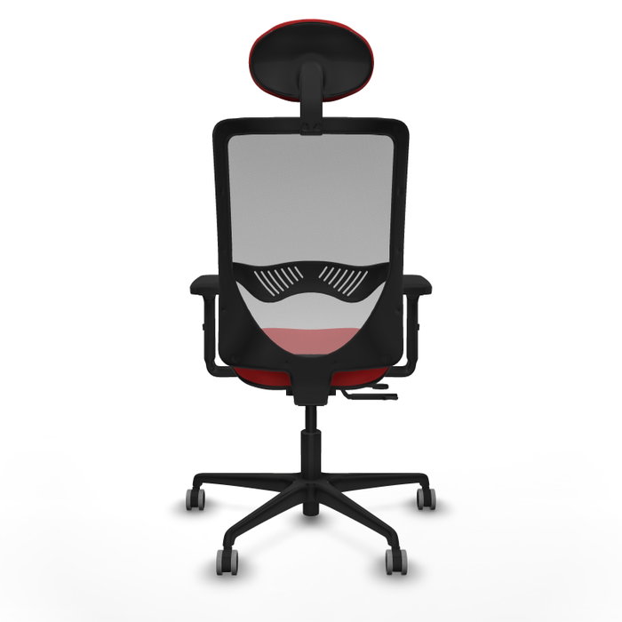 PIQUERAS Y CRESPO Silla de oficina Zulema con Mecanismo Sincro/Traslack Rojo y Gris