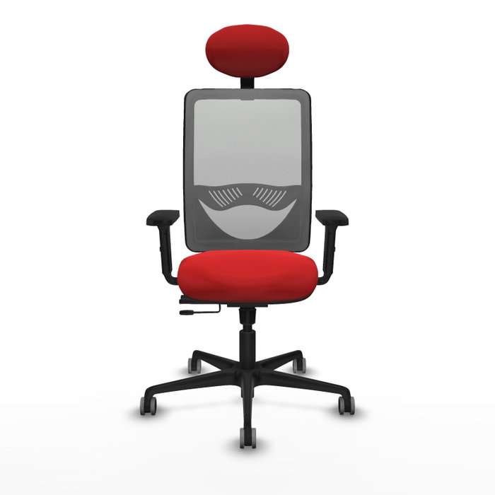 PIQUERAS Y CRESPO Silla de oficina Zulema con Mecanismo Sincro/Traslack Rojo y Gris