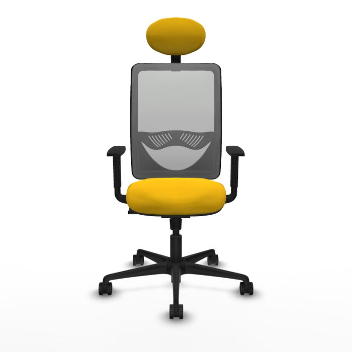 PIQUERAS Y CRESPO Silla de oficina Zulema con mecanismo Sincro, Amarillo y Gris PIQUERAS Y CRESPO Silla de oficina Zulema con mecanismo Sincro, Amarillo y Gris
