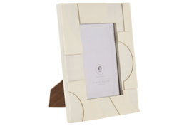 DKD Home Decor Marco de Fotos 10x15 Resina Abstracto Blanco