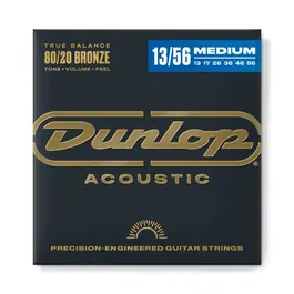 Dunlop Juego Acústica Bronze 80/20 Medium 13-56 para Guitarra