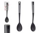 Kinvara Cuchara de Cocina Gris y Negro 6.5x34x2 cm (Set de 24)